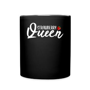 Strawberry Queen Strawberry Fruit Gift Women - Full Colour Mug - black - Front
