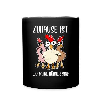 Drôles de poulets Amateurs de poulet disant cadeau - Mug uni - noir - Devant