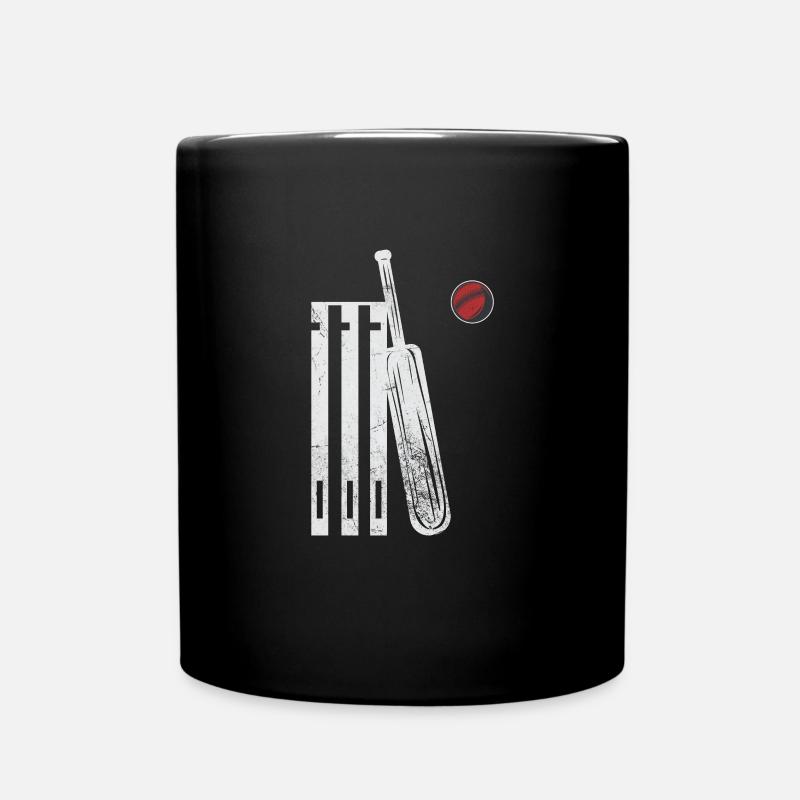 Cricket Sport Cricket Bat Team Gift - Full Colour Mug - black