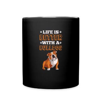 Bouledogue anglais Cadeau de chien bouledogue anglais - Mug uni - noir - Devant
