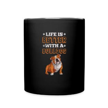 Deutsch Bulldog - Full Colour Mug - black - Front