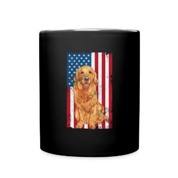 Golden Retriever - Tasse einfarbig - Schwarz - Vorne
