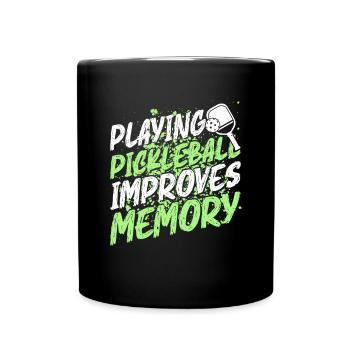 Pickleball Play Improves Memory Dink Player - Full Colour Mug - black - Front