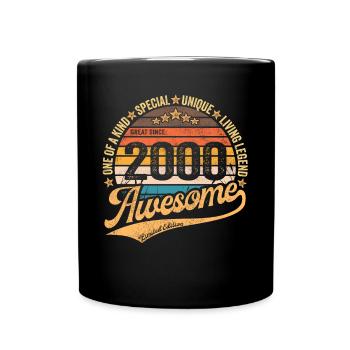 2000 Birthday Retro Gift Born Year 2000 - Full Colour Mug - black - Front