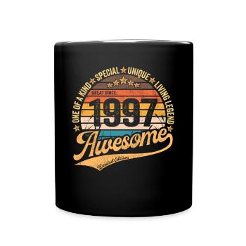 1997 Anniversaire Cadeau Rétro Né Année 1997 - Mug uni - noir - Devant