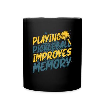 Pickleball Play Improves Memory Dink Player - Full Colour Mug - black - Front