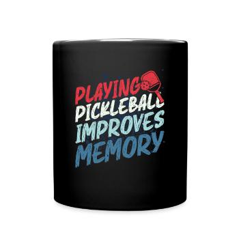 Pickleball Play Improves Memory Dink Player - Full Colour Mug - black - Front