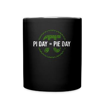 Pi Day = Cake Day - Teacher Math Pi - Full Colour Mug - black - Front