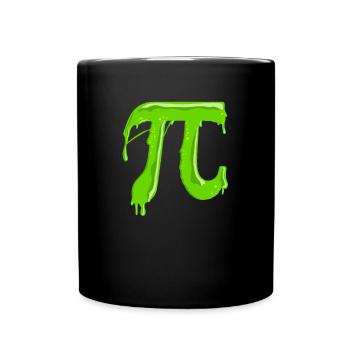 Grüner schleimiger Pi - Lustiger Mathelehrer für - Tasse einfarbig - Schwarz - Vorne