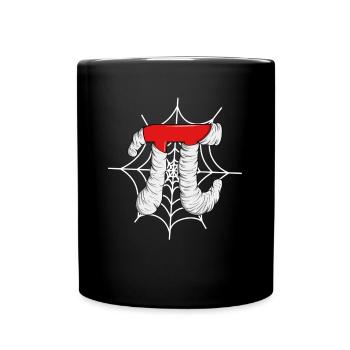 Pi Spider Web - Drôle de Pi Math Halloween - Mug uni - noir - Devant