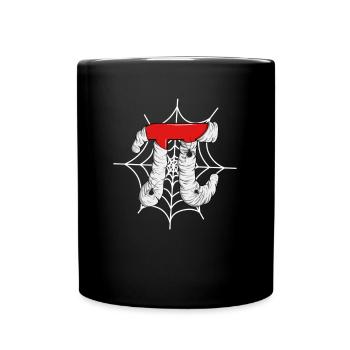 Pi Spider Web - Drôle de Pi Math Halloween - Mug uni - noir - Devant