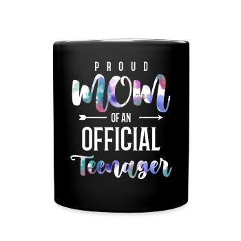 Fière maman d’un adolescent officiel de 13 ans. - Mug uni - noir - Devant