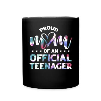 Fière maman d’un adolescent officiel de 13 ans. - Mug uni - noir - Devant
