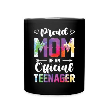Fière maman d’un adolescent officiel de 13 ans. - Mug uni - noir - Devant