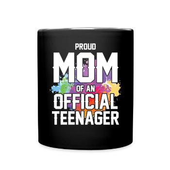 Fière maman d’un adolescent officiel de 13 ans. - Mug uni - noir - Devant