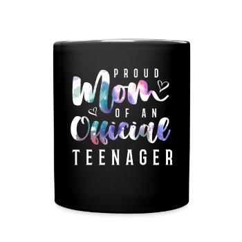 Fière maman d’un adolescent officiel de 13 ans. - Mug uni - noir - Devant