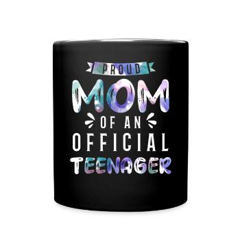 Fière maman d’un adolescent officiel de 13 ans. - Mug uni - noir - Devant