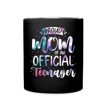 Fière maman d’un adolescent officiel de 13 ans. - Mug uni - noir - Devant