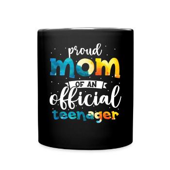 Fière maman d’un adolescent officiel de 13 ans. - Mug uni - noir - Devant