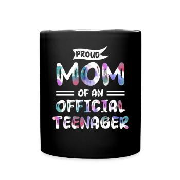 Fière maman d’un adolescent officiel de 13 ans. - Mug uni - noir - Devant