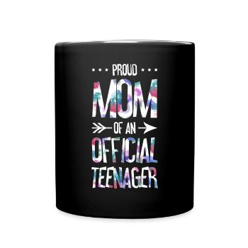 Fière maman d’un adolescent officiel de 13 ans. - Mug uni - noir - Devant