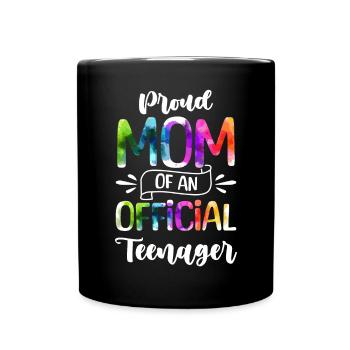 Fière maman d’un adolescent officiel de 13 ans. - Mug uni - noir - Devant