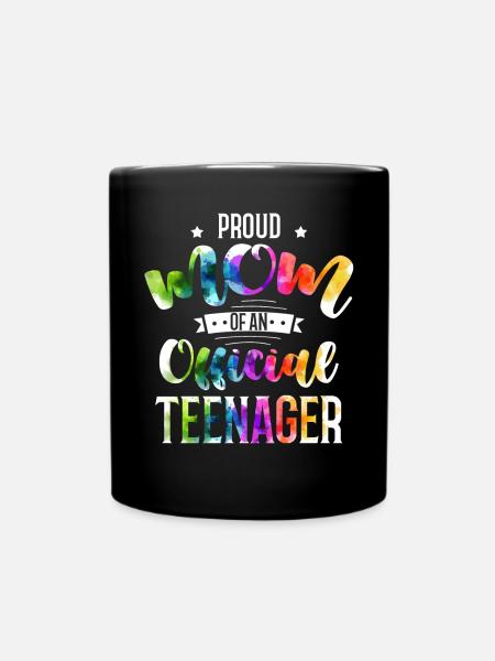 Stolze Mutter Eines Offiziellen Teenagers 13. - Tasse einfarbig - Schwarz