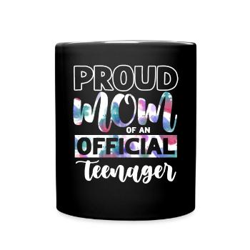 Fière maman d’un adolescent officiel de 13 ans. - Mug uni - noir - Devant