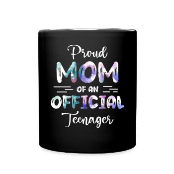 Fière maman d’un adolescent officiel de 13 ans. - Mug uni - noir - Devant