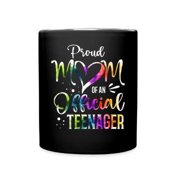 Fière maman d’un adolescent officiel de 13 ans. - Mug uni - noir - Devant