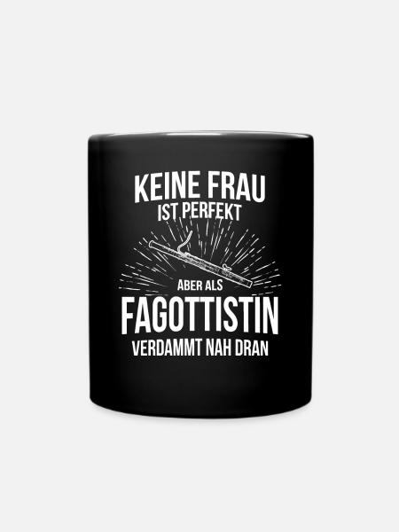 Fagott Fagottspieler Fagottist - Tasse einfarbig - Schwarz