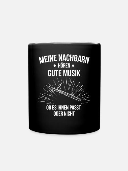 Fagott Fagottspieler Fagottist - Tasse einfarbig - Schwarz