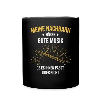 Fagott Fagottspieler Fagottist - Tasse einfarbig - Schwarz - Vorne