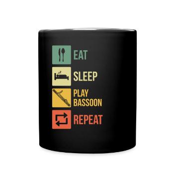 Bassoon Bassoon Bassoon Player Bassoonist - Full Colour Mug - black - Front