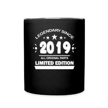 2019 - Year 2019 - Year of construction 2019 Spruch - Full Colour Mug - black - Front