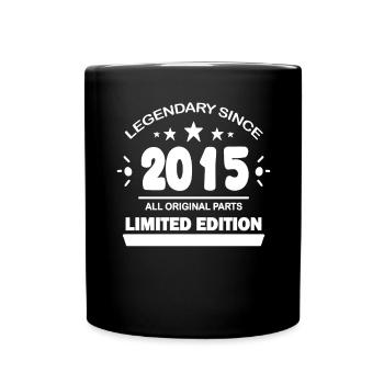 2015 - Jahrgang 2015 - Tasse einfarbig - Schwarz - Vorne