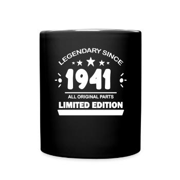 1941 - Jahrgang 1941 - Baujahr 1941 Spruch - Tasse einfarbig - Schwarz - Vorne