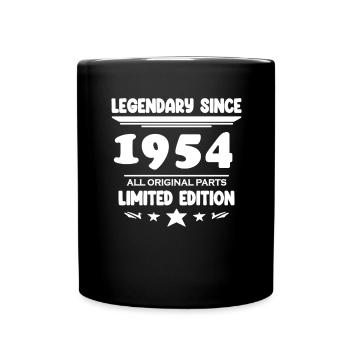 1954 - Jahrgang 1954 - Baujahr 1954 Spruch - Tasse einfarbig - Schwarz - Vorne