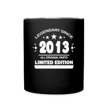 2013 - Jahrgang 2013 - Tasse einfarbig - Schwarz - Vorne