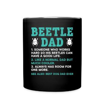 Entomologie des insectes Futur Entomologiste Papa Coléoptère - Mug uni - noir - Devant