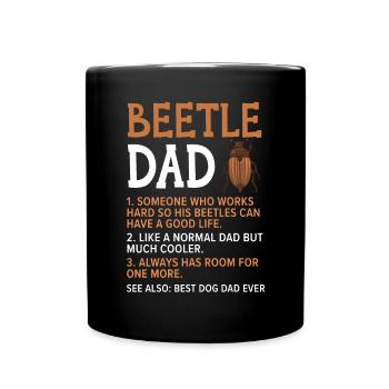 Entomologie des insectes Futur Entomologiste Papa Coléoptère - Mug uni - noir - Devant