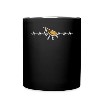 Entomologie des insectes Entomologiste Coléoptère Rythme cardiaque - Mug uni - noir - Devant