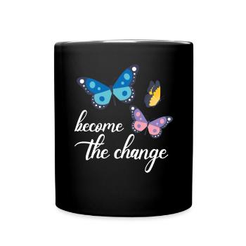 Werden Sie der Change Butterfly Insect Entomology Bug - Tasse einfarbig - Schwarz - Vorne