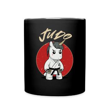Judo Unicorn - Judoka Judoist Japanische - Tasse einfarbig - Schwarz - Vorne