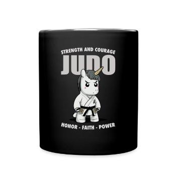 Judo Honor Unicorn - Moderne japanische - Tasse einfarbig - Schwarz - Vorne