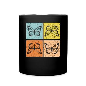 Entomologie des insectes papillons Futur entomologiste - Mug uni - noir - Devant