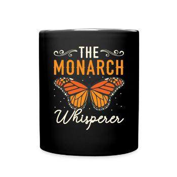 The Monarch Whisperer Butterfly Insect Bug Hunter - Full Colour Mug - black - Front