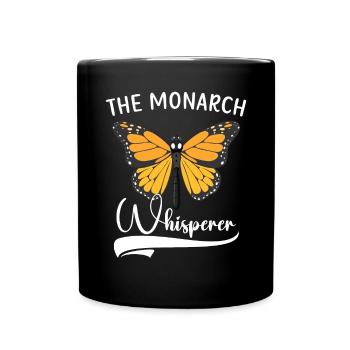 The Monarch Whisperer Butterfly Insect Bug Hunter - Full Colour Mug - black - Front