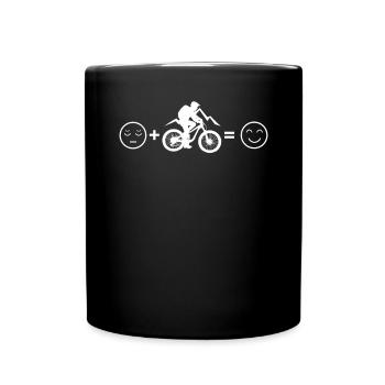 Mountainbike MTB E-Bike - Tasse einfarbig - Schwarz - Vorne