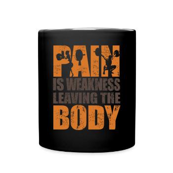 Bodybuilder Kraftsport Fitness Motiv - Tasse einfarbig - Schwarz - Vorne